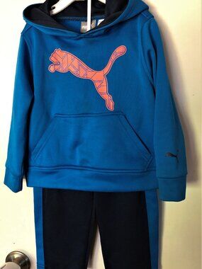 Puma Baby Boy Track Suit Long Sleeve Hoodie Jacket & Pants Set Size 24M